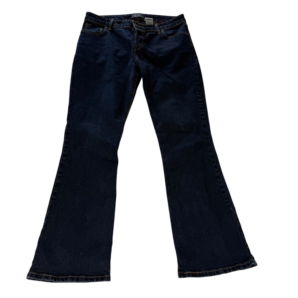 Signature Levi Strauss Low Rise Slim Bootcut Jeans Dark Wash Button Fly Size 11‎